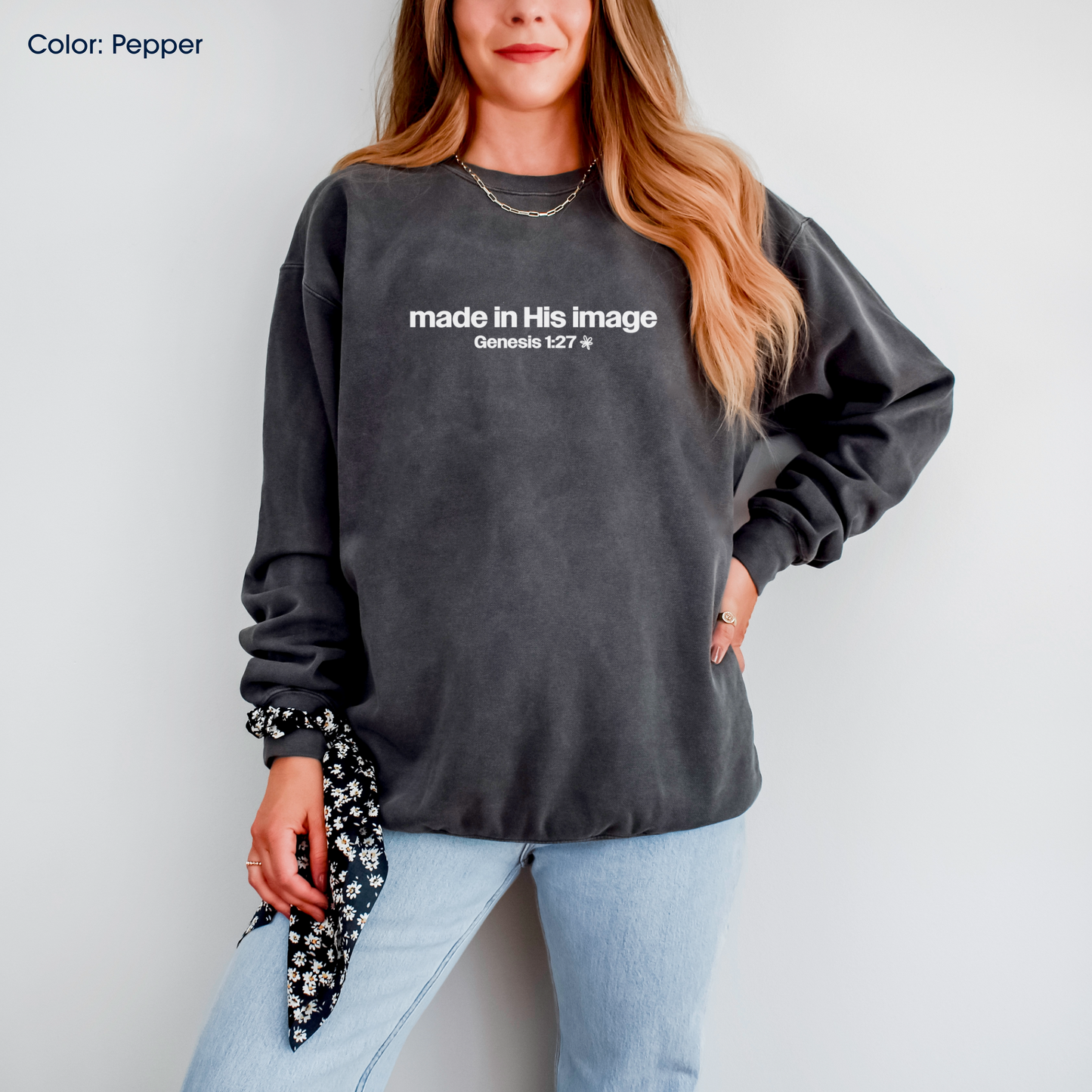 Made in His Image Crewneck (Genesis 1:27) | Made-to-Order