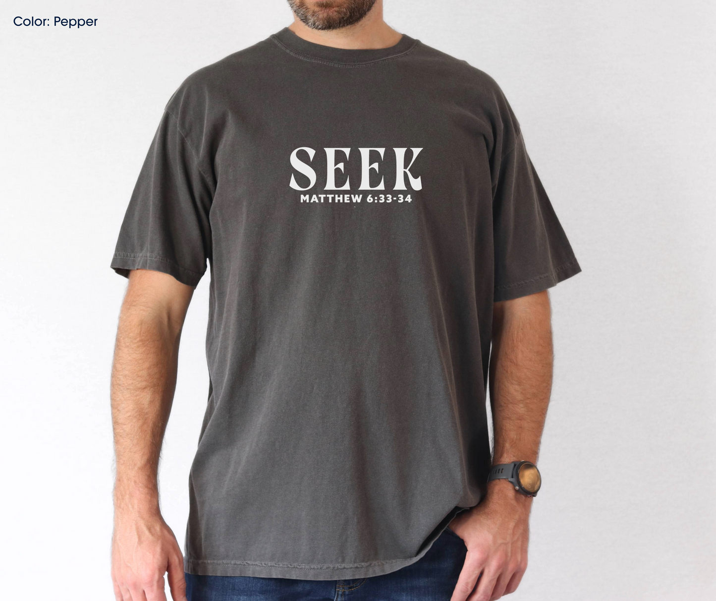 Seek First the Kingdom Tee (Matthew 6:33-34) | Made-to-Order