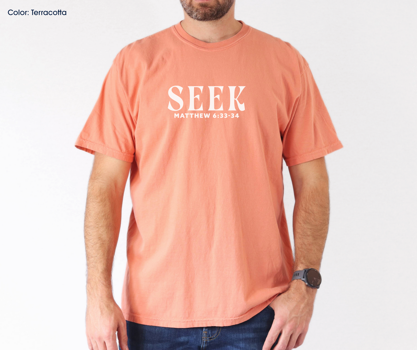 Seek First the Kingdom Tee (Matthew 6:33-34) | Made-to-Order