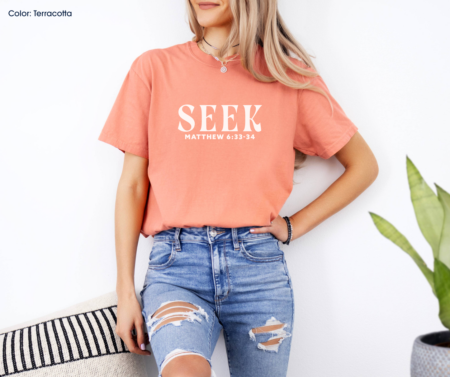 Seek First the Kingdom Tee (Matthew 6:33-34) | Made-to-Order