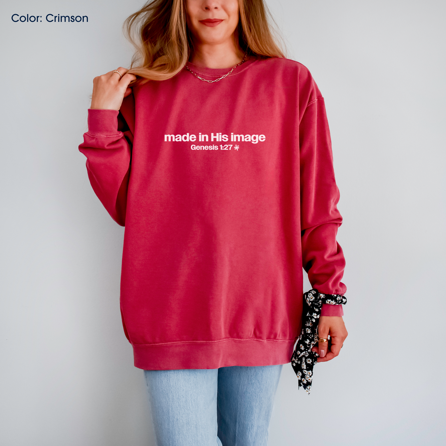 Made in His Image Crewneck (Genesis 1:27) | Made-to-Order