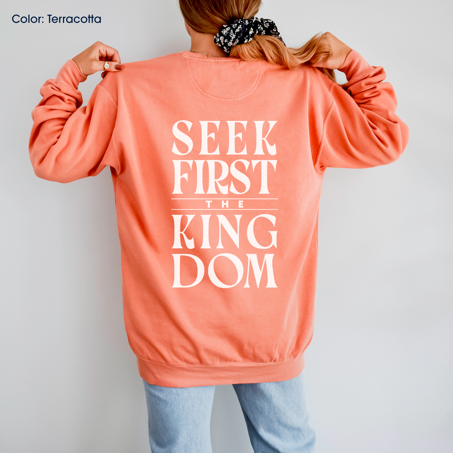 Seek First the Kingdom Crewneck (Matthew 6:33-34) | Made-to-Order