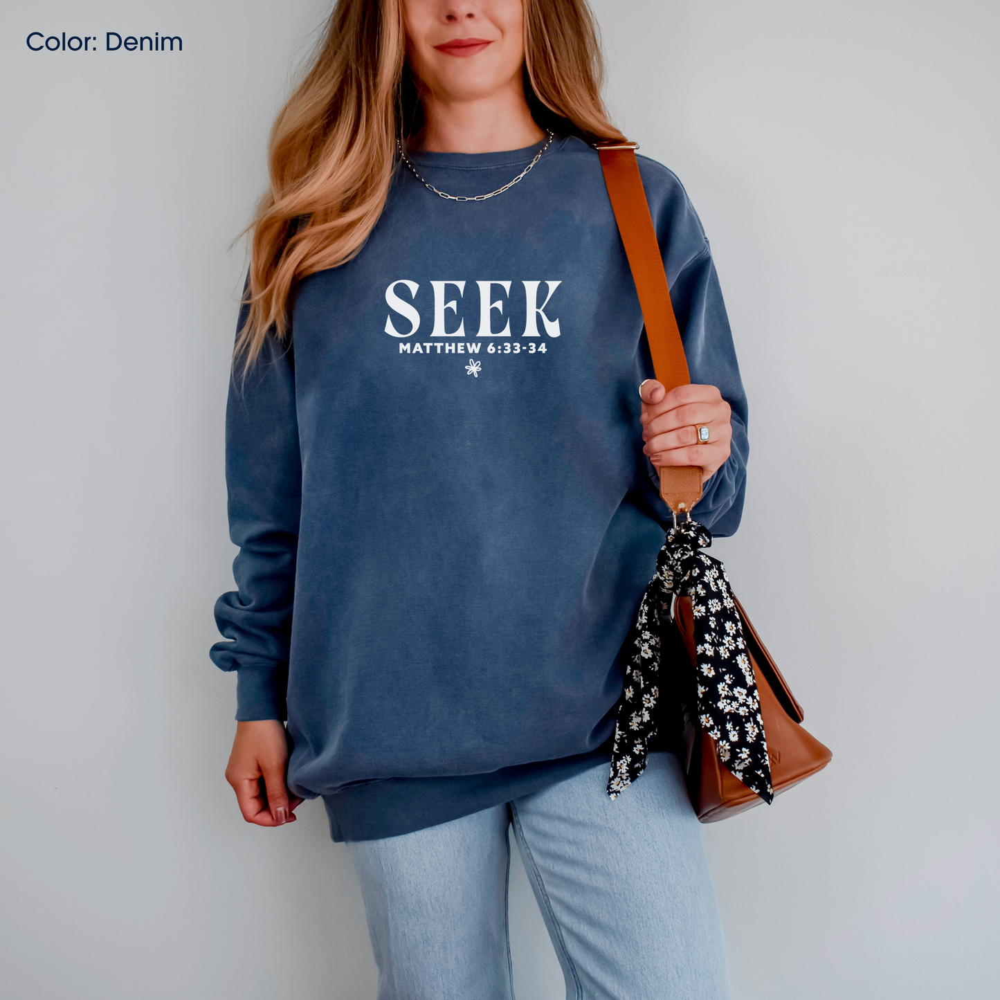 Seek First the Kingdom Crewneck (Matthew 6:33-34) | Made-to-Order