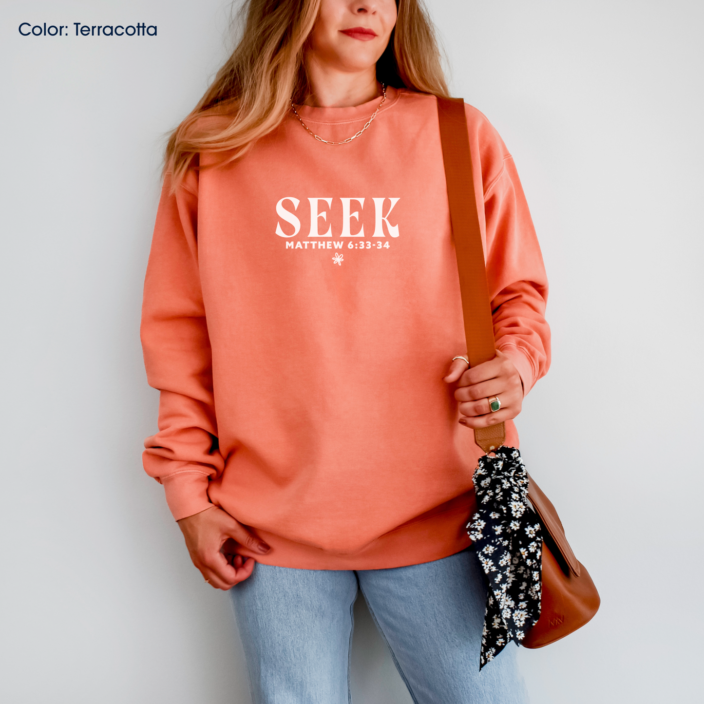 Seek First the Kingdom Crewneck (Matthew 6:33-34) | Made-to-Order