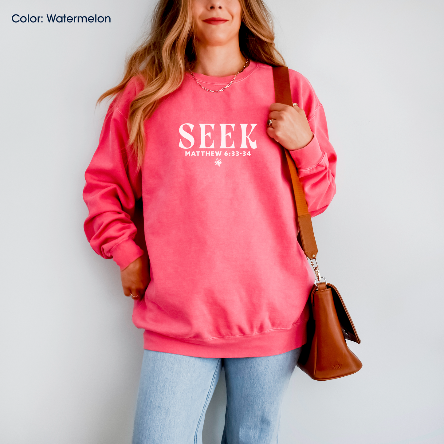 Seek First the Kingdom Crewneck (Matthew 6:33-34) | Made-to-Order