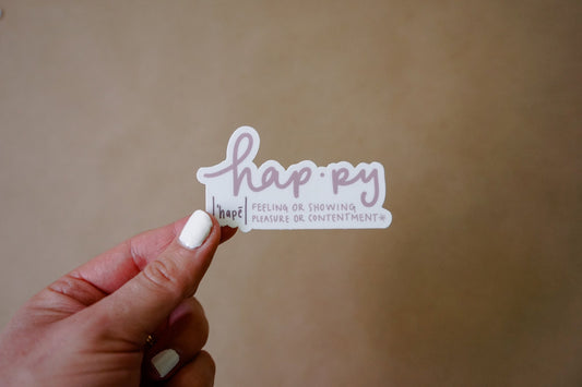 Happy Definition Sticker